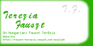 terezia fauszt business card