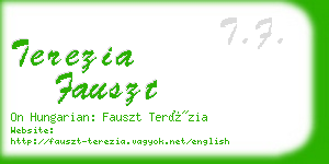 terezia fauszt business card